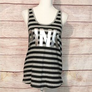 PINK by Victoria Secret Black and Grey Tank Top Size XS